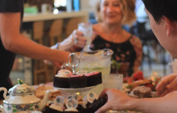 supporters having a tea party