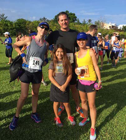 Group of runners, smiling