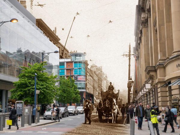 Working animals at Market Street, Manchester