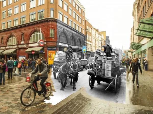 working animals at Covent Garden, London
