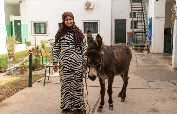 Owner with her donkey